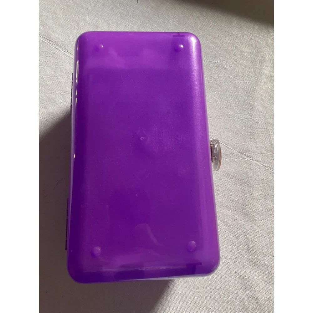 Caboodle Purple Transparent Plastic Storage Container With Handle & Secure Latch